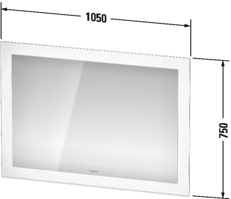 Immagine di Duravit WHITE TULIP specchio con illuminazione L.105 H.75, versione App WT7062