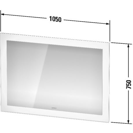 Immagine di Duravit WHITE TULIP specchio con illuminazione L.105 H.75, versione App WT7062