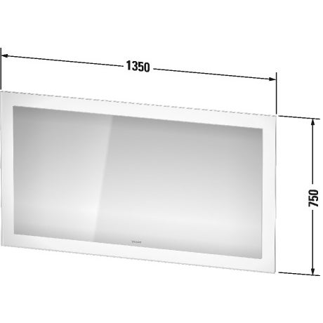 Immagine di Duravit WHITE TULIP specchio con illuminazione L.135 H.75, versione App WT7063