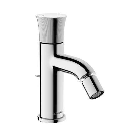 Immagine di Duravit WHITE TULIP miscelatore monocomando per bidet, con salterello, finitura cromo WT2400001010