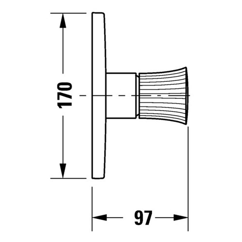 Immagine di Duravit WHITE TULIP miscelatore monocomado doccia ad incasso, senza deviatore, corpo incasso da ordinare separatamente, finitura cromo WT4210010