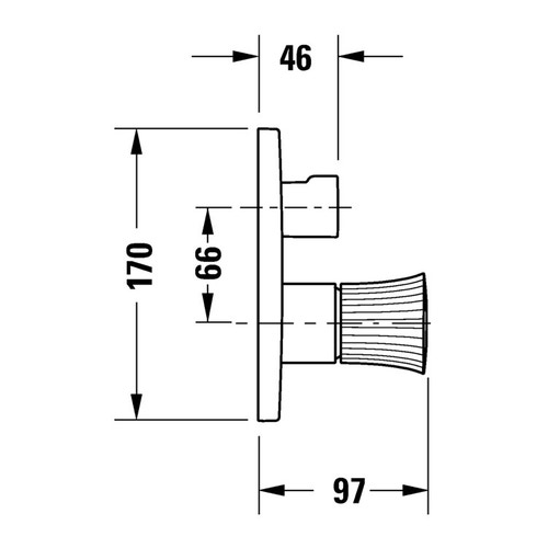 Immagine di Duravit WHITE TULIP miscelatore monocomado doccia ad incasso, con deviatore, corpo incasso da ordinare separatamente, finitura cromo WT4210012