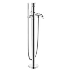 Immagine di Duravit WHITE TULIP miscelatore monocomando freestanding per vasca, con deviatore, corpo incasso da ordinare separatamente, finitura cromo WT5250000010