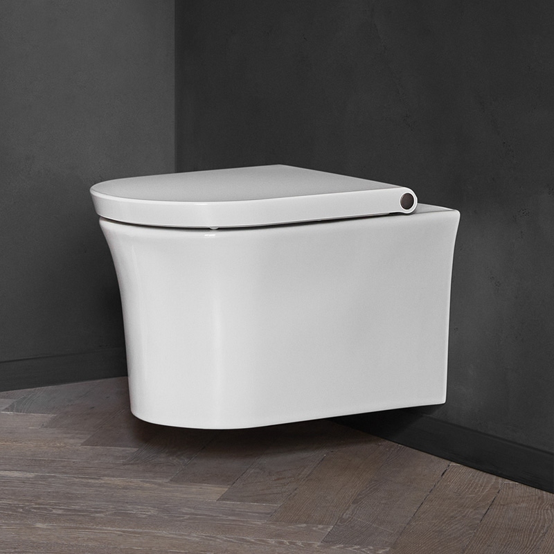 Immagine di Duravit WHITE TULIP vaso sospeso HygieneFlush, senza brida, con flusso di acqua circolare, senza sedile, UWL classe 1, Hygieneglaze, colore bianco 2576092000
