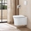 Immagine di Duravit WHITE TULIP vaso sospeso HygieneFlush, senza brida, con flusso di acqua circolare, senza sedile, UWL classe 1, Hygieneglaze, colore bianco 2576092000