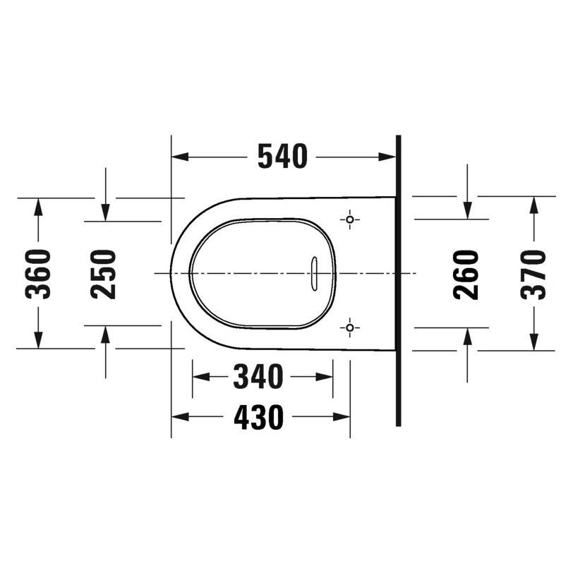 Immagine di Duravit WHITE TULIP vaso sospeso HygieneFlush, senza brida, con flusso di acqua circolare, senza sedile, UWL classe 1, Hygieneglaze, colore bianco 2576092000