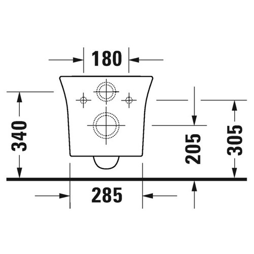 Immagine di Duravit WHITE TULIP vaso sospeso HygieneFlush, senza brida, con flusso di acqua circolare, senza sedile, UWL classe 1, Hygieneglaze, colore bianco 2576092000