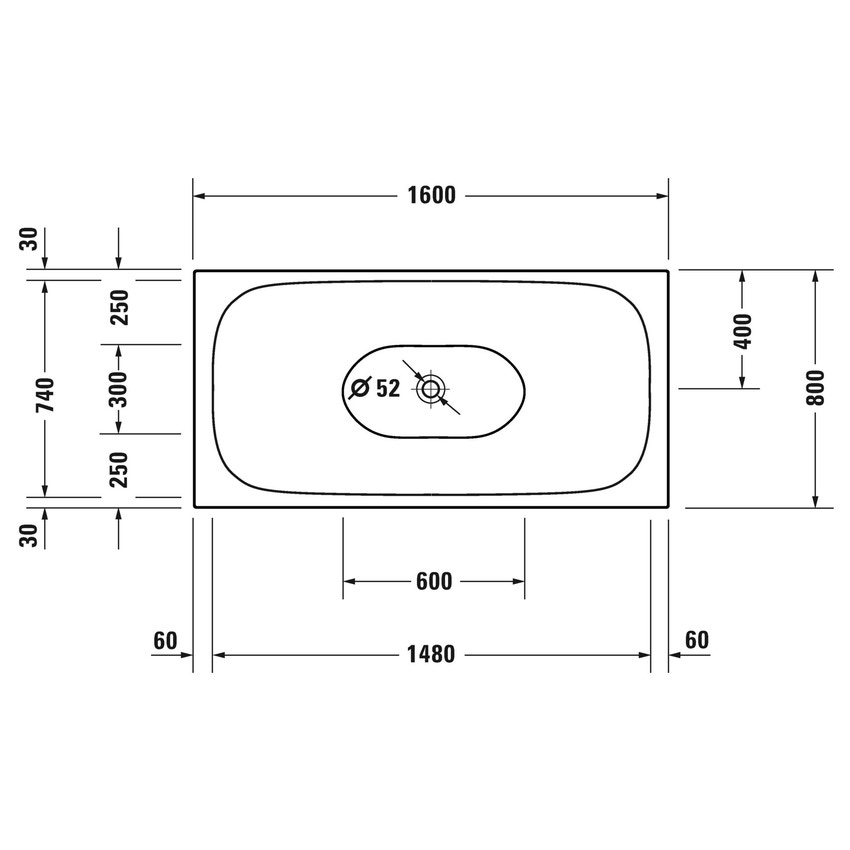 Immagine di Duravit XVIU vasca centro stanza, con pannello in acrilico integrato, due schienali inclinati, con colonna di scarico speciale, telaio metallico colore champagne finitura opaco 700444000B10000