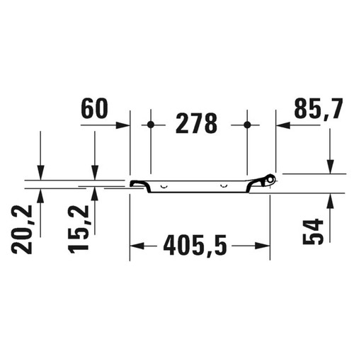 Immagine di Duravit VIU sedile con coperchio rimovibile, cerniere in acciaio inox, senza chiusura rallentata, colore bianco 0021110000