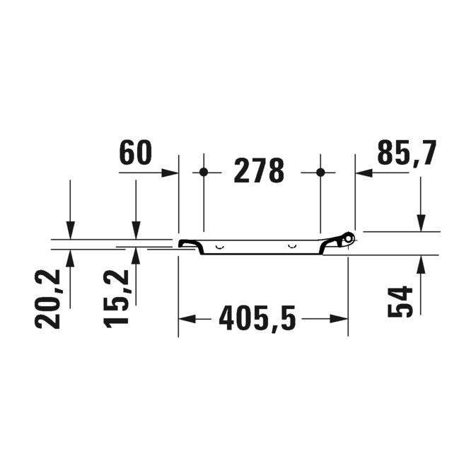 Immagine di Duravit VIU sedile con coperchio rimovibile, cerniere in acciaio inox, con chiusura rallentata, colore bianco 0021190000