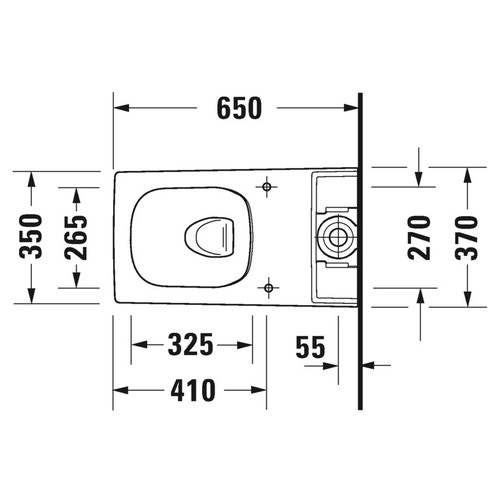 Immagine di Duravit VIU vaso monoblocco a pavimento Rimless® a cacciata, senza brida, senza sedile, senza cassetta, capacità di acqua di sciacquo 4,5 l, UWL classe 1, WonderGliss, colore bianco 21910900001