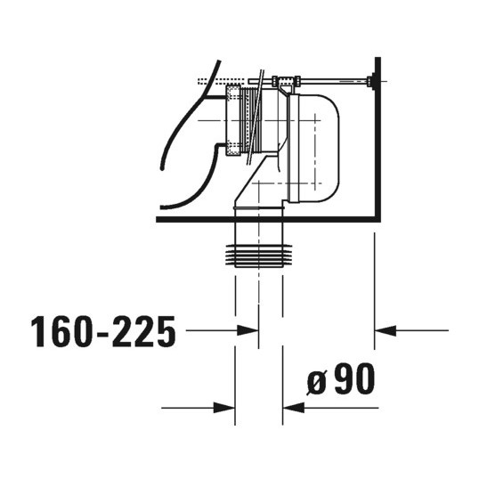 Immagine di Duravit VIU vaso monoblocco a pavimento Rimless® a cacciata, senza brida, senza sedile, senza cassetta, capacità di acqua di sciacquo 4,5 l, UWL classe 1, HygieneGlaze, colore bianco 2191092000