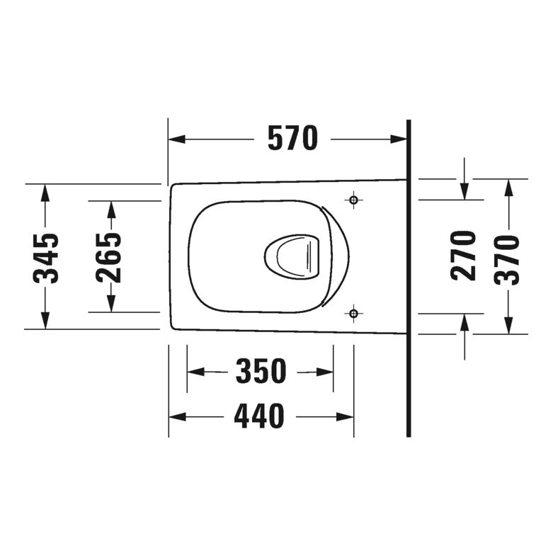 Immagine di Duravit VIU vaso sospeso Rimless® a cacciata, senza brida, senza sedile, capacità di acqua di risciacquo 4,5 l, UWL classe 1, colore bianco 2511090000