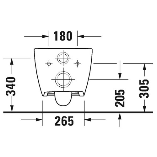 Immagine di Duravit VIU vaso sospeso Rimless® a cacciata, senza brida, senza sedile, capacità di acqua di risciacquo 4,5 l, UWL classe 1, colore bianco 2511090000