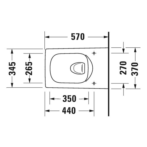 Immagine di Duravit VIU vaso sospeso Rimless® a cacciata, senza brida, senza sedile, capacità di acqua di risciacquo 4,5 l, UWL classe 1, WonderGliss, colore bianco 25110900001