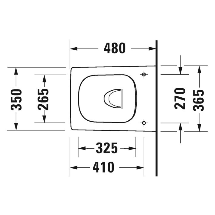 Immagine di Duravit VIU vaso sospeso Compact Rimless® a cacciata, senza brida, senza sedile, capacità di acqua di risciacquo 4,5 l, UWL classe 1, colore bianco 2573090000