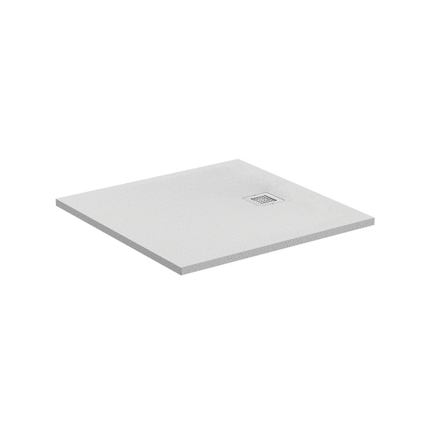 Immagine di Ideal Standard ULTRA FLAT S piatto doccia quadrato 80 cm ultrasottile, colore bianco finitura opaco effetto pietra K8214FR