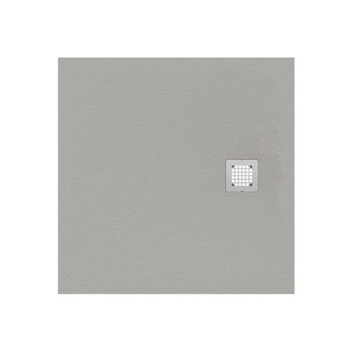 Immagine di Ideal Standard ULTRA FLAT S piatto doccia quadrato 80 cm ultrasottile, colore grigio cemento finitura opaco effetto pietra K8214FS