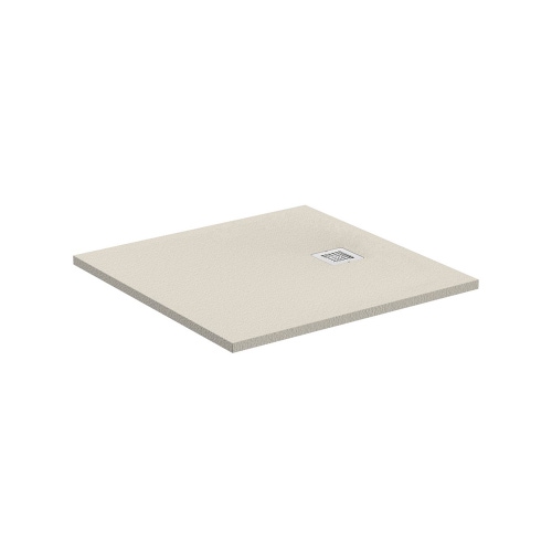 Immagine di Ideal Standard ULTRA FLAT S piatto doccia quadrato 80 cm ultrasottile, colore sabbia finitura opaco effetto pietra K8214FT
