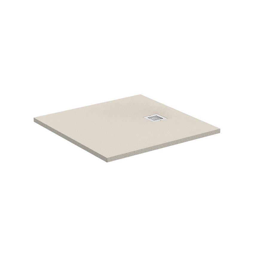 Immagine di Ideal Standard ULTRA FLAT S piatto doccia quadrato 80 cm ultrasottile, colore sabbia finitura opaco effetto pietra K8214FT
