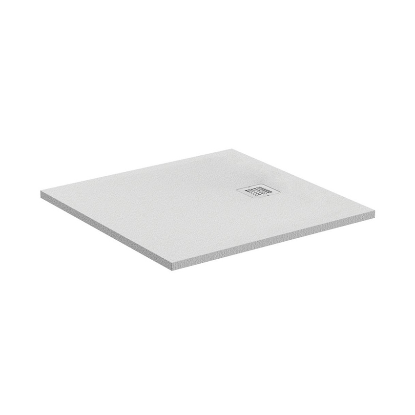 Immagine di Ideal Standard ULTRA FLAT S piatto doccia quadrato 90 cm ultrasottile, colore bianco finitura opaco effetto pietra K8215FR