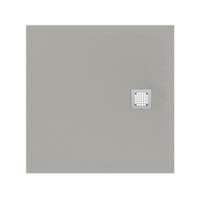 Immagine di Ideal Standard ULTRA FLAT S piatto doccia quadrato 90 cm ultrasottile, colore grigio cemento finitura opaco effetto pietra K8215FS