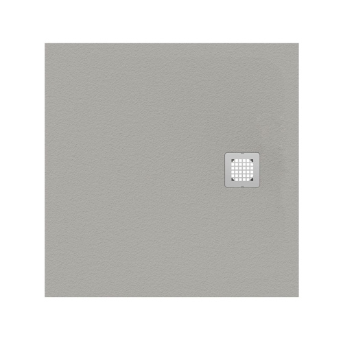 Immagine di Ideal Standard ULTRA FLAT S piatto doccia quadrato 90 cm ultrasottile, colore grigio cemento finitura opaco effetto pietra K8215FS