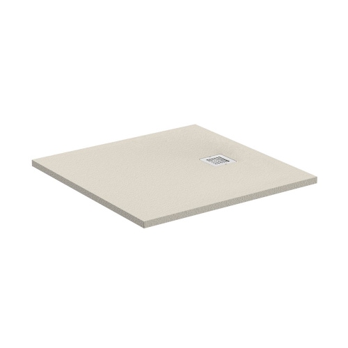 Immagine di Ideal Standard ULTRA FLAT S piatto doccia quadrato 90 cm ultrasottile, colore sabbia finitura opaco effetto pietra K8215FT