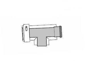 Immagine di Vaillant Unità a T 87° 80/125mm 303217