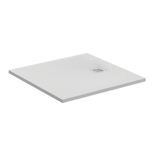 Immagine di Ideal Standard ULTRA FLAT S piatto doccia quadrato 100 cm ultrasottile, colore bianco finitura opaco effetto pietra K8216FR