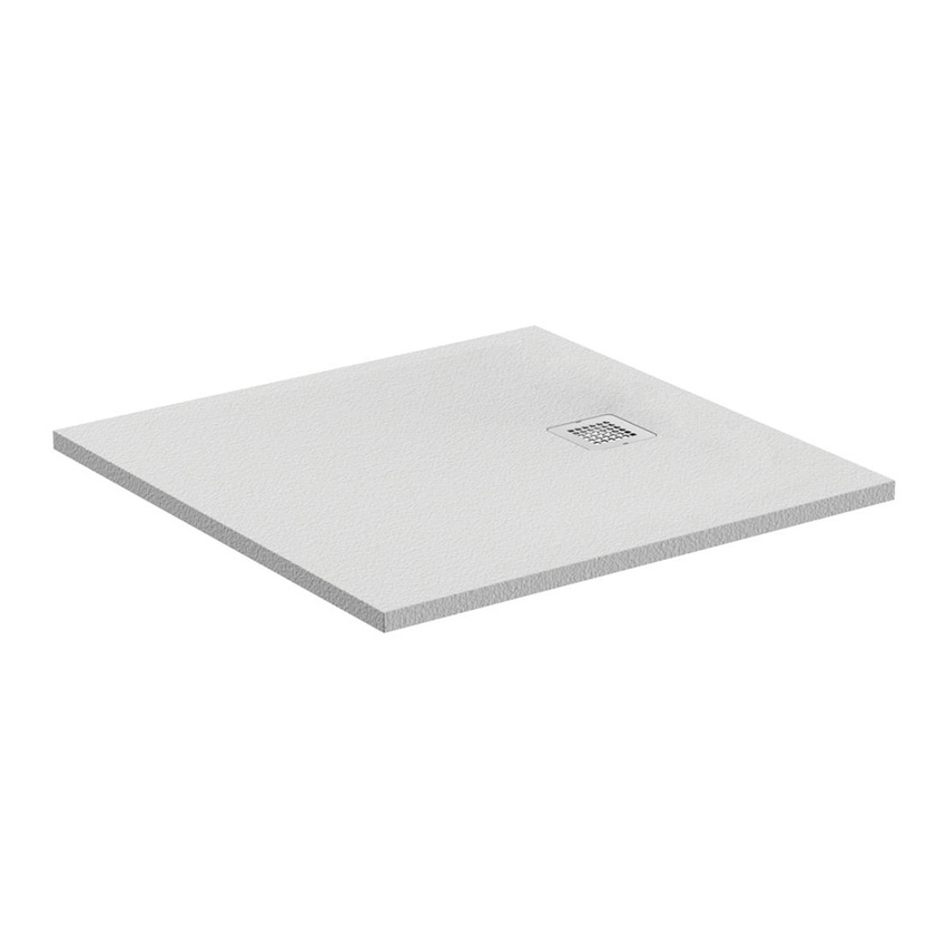 Immagine di Ideal Standard ULTRA FLAT S piatto doccia quadrato 100 cm ultrasottile, colore bianco finitura opaco effetto pietra K8216FR