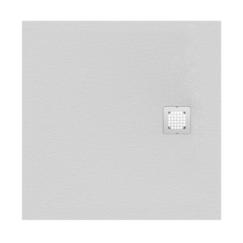 Immagine di Ideal Standard ULTRA FLAT S piatto doccia quadrato 100 cm ultrasottile, colore bianco finitura opaco effetto pietra K8216FR