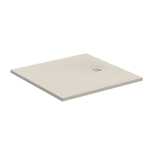 Immagine di Ideal Standard ULTRA FLAT S piatto doccia quadrato 100 cm ultrasottile, colore sabbia finitura opaco effetto pietra K8216FT