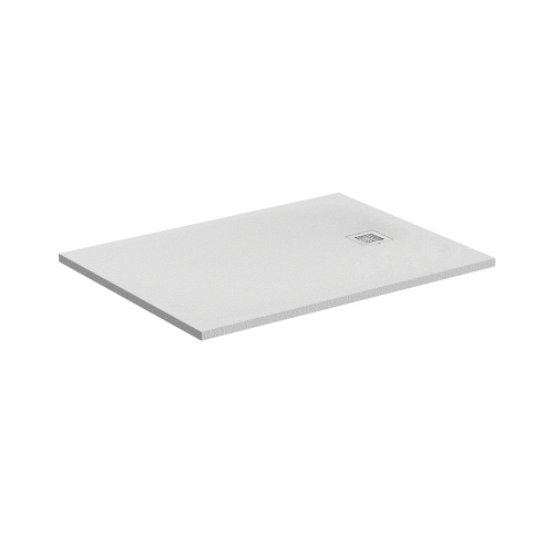Immagine di Ideal Standard ULTRA FLAT S piatto doccia rettangolare L.100 P.80 cm ultrasottile, colore bianco finitura opaco effetto pietra K8219FR
