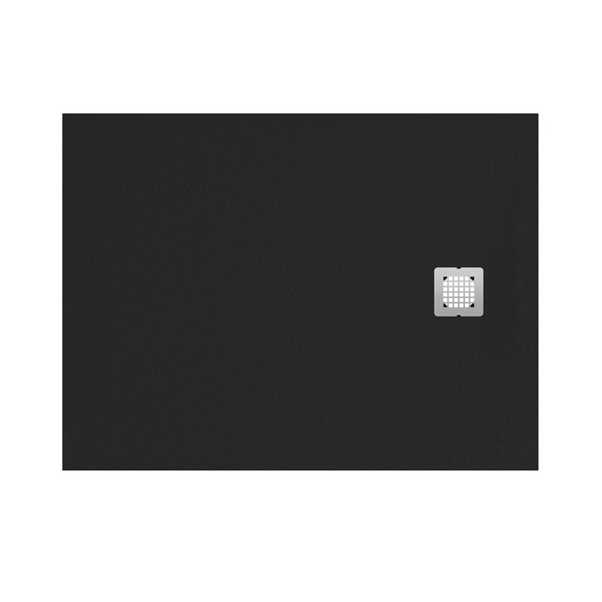 Immagine di Ideal Standard ULTRA FLAT S piatto doccia rettangolare L.100 P.80 cm ultrasottile, colore nero finitura opaco effetto pietra K8219FV