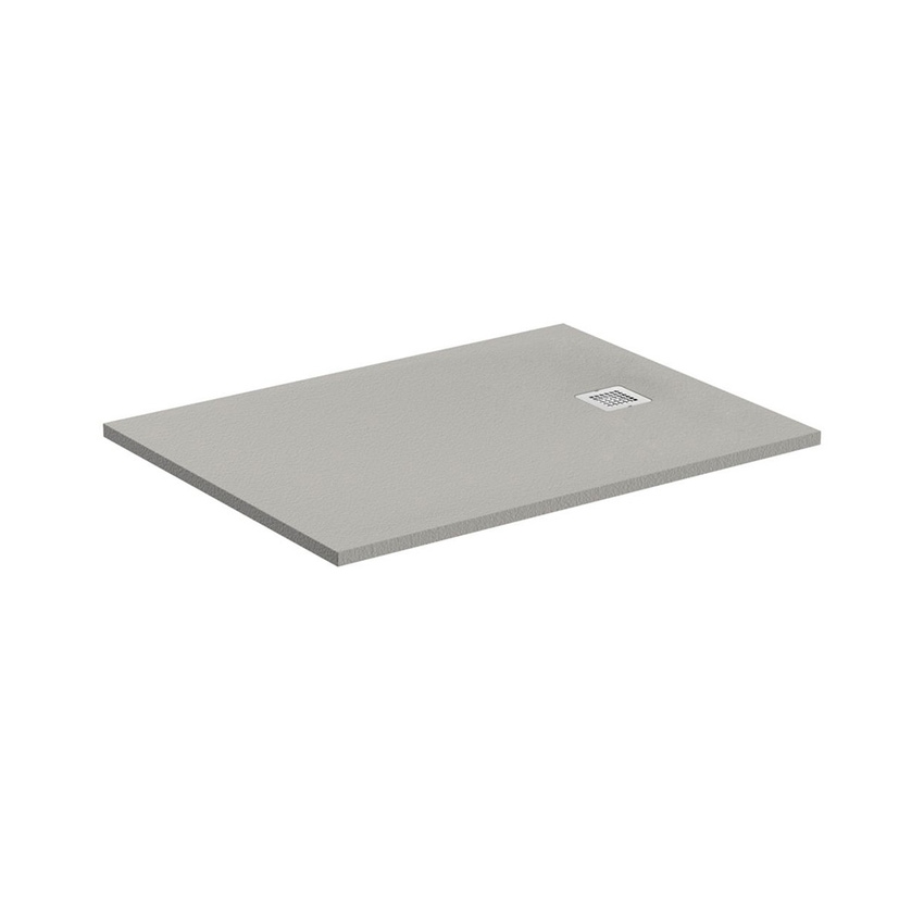 Immagine di Ideal Standard ULTRA FLAT S piatto doccia rettangolare L.90 P.70 cm ultrasottile, colore grigio cemento finitura opaco effetto pietra K8190FS