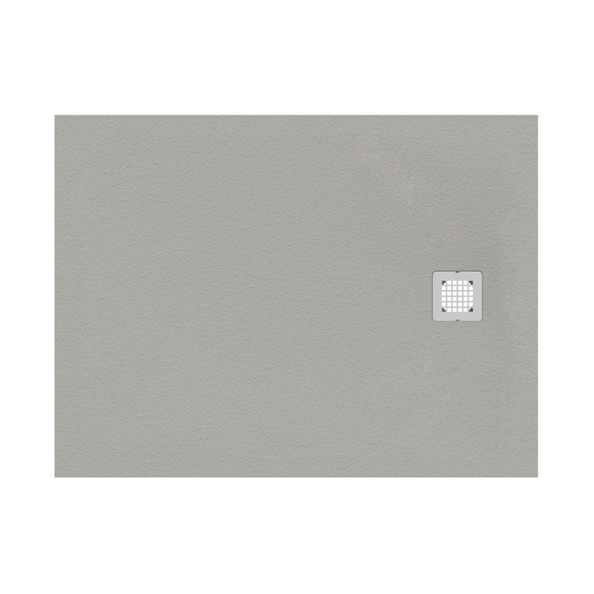 Immagine di Ideal Standard ULTRA FLAT S piatto doccia rettangolare L.100 P.70 cm ultrasottile, colore grigio cemento finitura opaco effetto pietra K8218FS