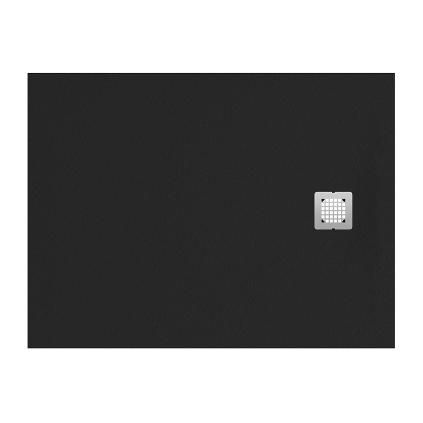 Immagine di Ideal Standard ULTRA FLAT S piatto doccia rettangolare L.100 P.70 cm ultrasottile, colore nero finitura opaco effetto pietra K8218FV