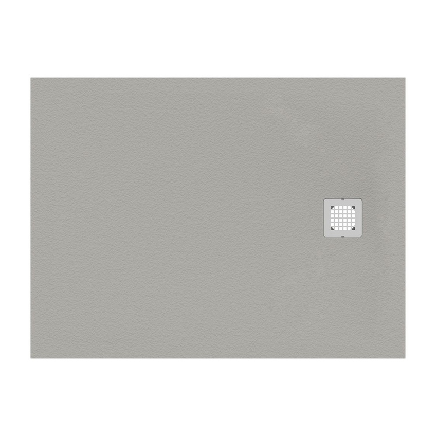 Immagine di Ideal Standard ULTRA FLAT S piatto doccia rettangolare L.100 P.90 cm ultrasottile, colore grigio cemento finitura opaco effetto pietra K8220FS