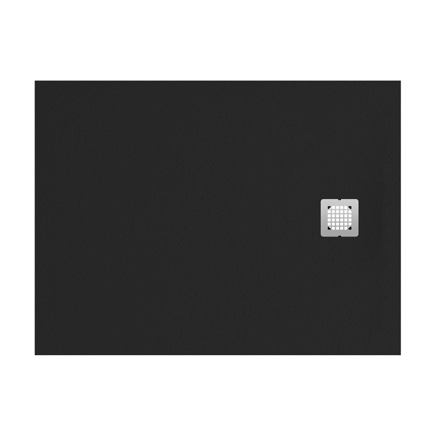 Immagine di Ideal Standard ULTRA FLAT S piatto doccia rettangolare L.100 P.90 cm ultrasottile, colore nero finitura opaco effetto pietra K8220FV