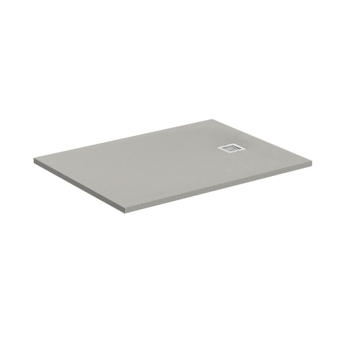 Immagine di Ideal Standard ULTRA FLAT S piatto doccia rettangolare L.120 P.80 cm ultrasottile, colore grigio cemento finitura opaco effetto pietra K8227FS