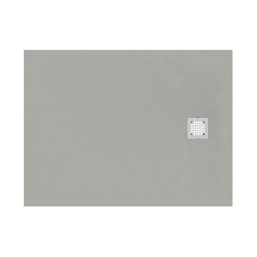 Immagine di Ideal Standard ULTRA FLAT S piatto doccia rettangolare L.120 P.80 cm ultrasottile, colore grigio cemento finitura opaco effetto pietra K8227FS