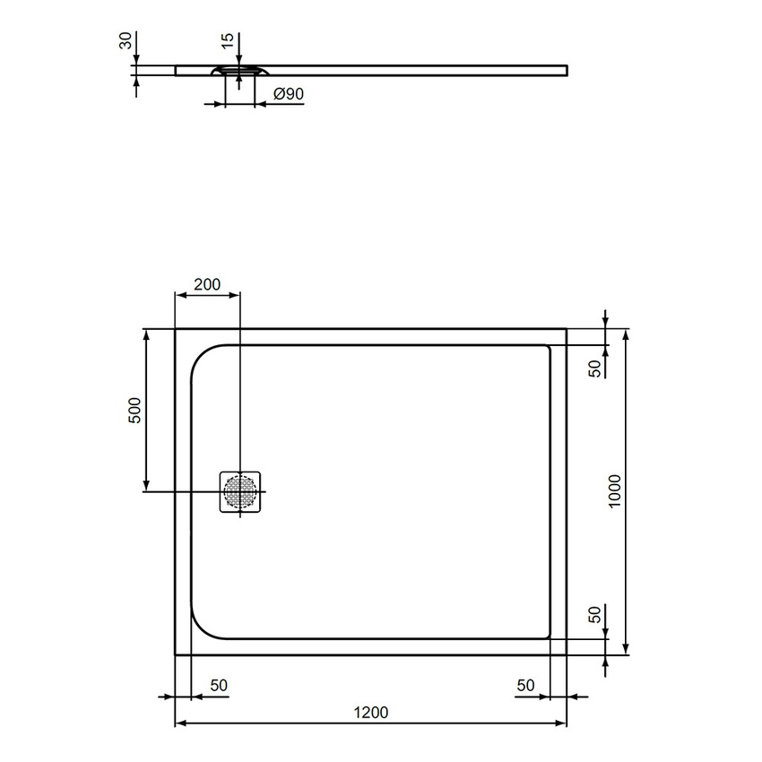 Da 30 a 45 cm rettangolo pieno in polistirolo altezza 7,5 cm