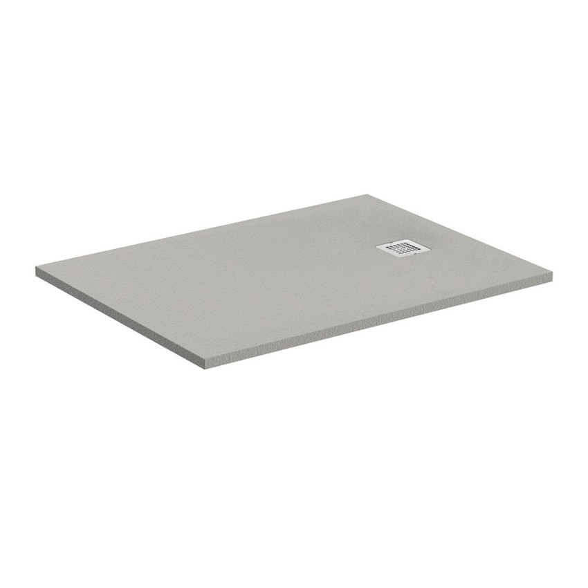 Immagine di Ideal Standard ULTRA FLAT S piatto doccia rettangolare L.120 P.100 cm ultrasottile, colore grigio cemento finitura opaco effetto pietra K8232FS