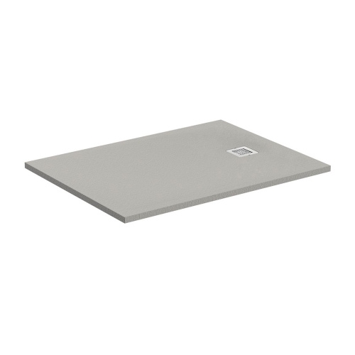 Immagine di Ideal Standard ULTRA FLAT S piatto doccia rettangolare L.140 P.70 cm ultrasottile, colore grigio cemento finitura opaco effetto pietra K8234FS