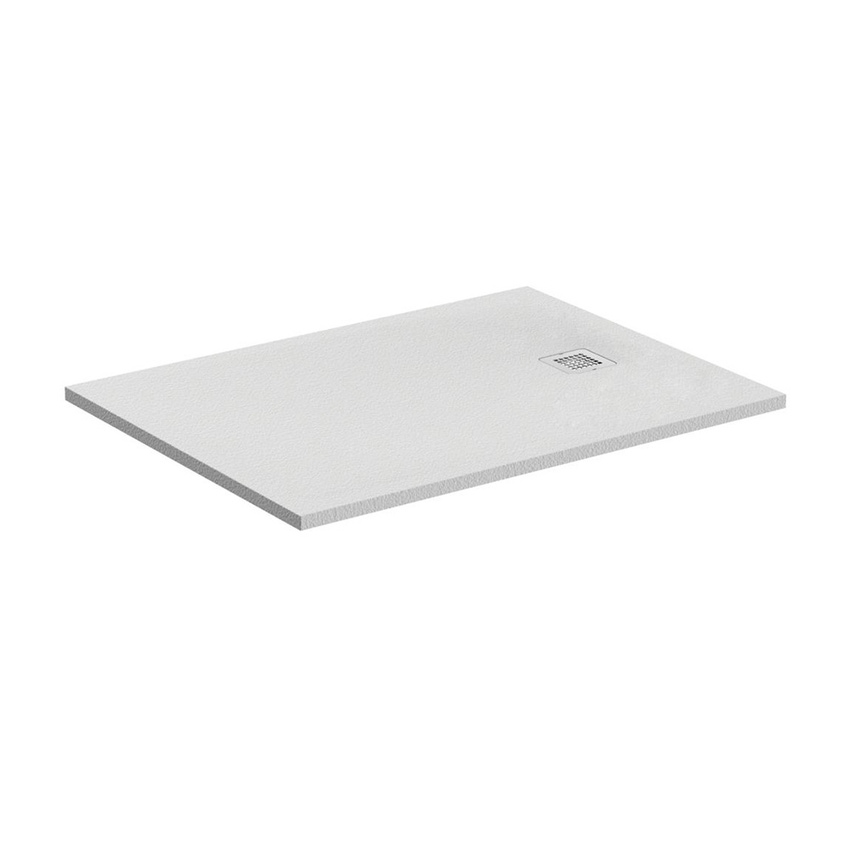 Immagine di Ideal Standard ULTRA FLAT S piatto doccia rettangolare L.140 P.80 cm ultrasottile, colore bianco finitura opaco effetto pietra K8237FR