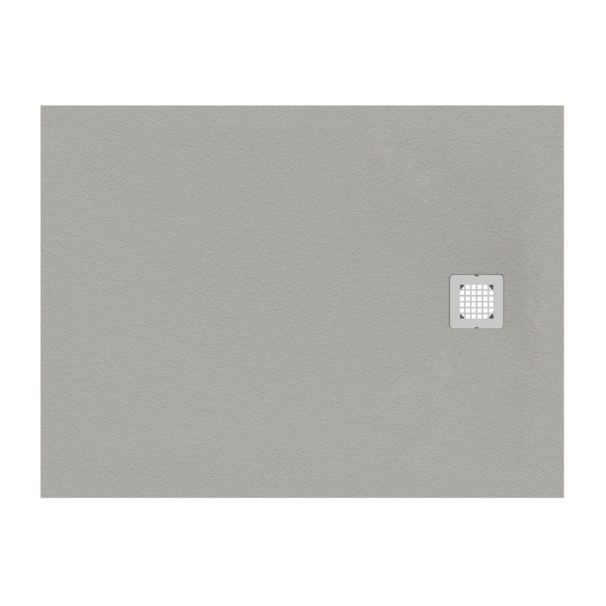 Immagine di Ideal Standard ULTRA FLAT S piatto doccia rettangolare L.140 P.80 cm ultrasottile, colore grigio cemento finitura opaco effetto pietra K8237FS