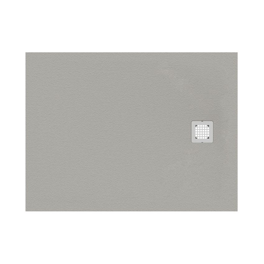 Immagine di Ideal Standard ULTRA FLAT S piatto doccia rettangolare L.140 P.90 cm ultrasottile, colore grigio cemento finitura opaco effetto pietra K8256FS