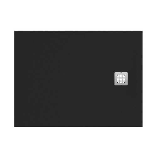 Immagine di Ideal Standard ULTRA FLAT S piatto doccia rettangolare L.140 P.90 cm ultrasottile, colore nero finitura opaco effetto pietra K8256FV