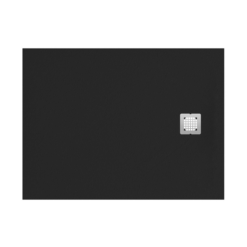 Immagine di Ideal Standard ULTRA FLAT S piatto doccia rettangolare L.140 P.90 cm ultrasottile, colore nero finitura opaco effetto pietra K8256FV